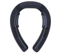 Fdit Ventilador de Cuello Portátil con Calefacción y Refrigeración, Batería de 10000 MAh, Ventilador Personal Silencioso de 3 Velocidades para Actividades Al Aire Libre, Ciclismo, (Azul marino)