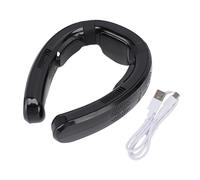 Fdit Ventilador de Cuello Portátil con Modos de Refrigeración y Calefacción, Ventilador Portátil con Batería de 10000 MAh, Ventilador Personal Silencioso Semiconductor de 3 Velocidades (negro