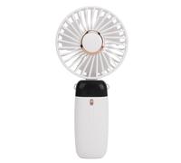 Fdit Ventilador de Mano Plegable, Compacto, Ligero, 5 Velocidades, Carga USB, Ventilador Portátil con Base para el Cuello, para Viajes Al Aire Libre, Oficina, Maquillaje para ABS, Azul, 1 Pieza