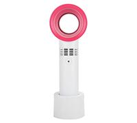 Fdit Ventilador de Mano sin Aspas Recargable por USB para el Hogar Al Aire Libre, Velocidades Ajustables, Práctico Refrigerador, Ventilador Ligero sin Aspas con Potente, Blanco para Oficina (Leche