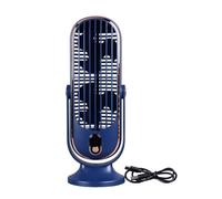 Fdit Ventilador de Torre de Mesa, Mini Torre Alimentada por USB con 5 Ajustes de Velocidad, Ventilador de Refrigeración Portátil de Funcionamiento Silencioso de 22dB para Escritorio (BLUE)