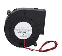 Fdit Ventilador de turbina de doble bola duradera Ventilador de aire para ventilador de picnic para el hogar Barbacoa 12V 2.4A
