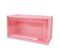 Fdit Vitrina de Figuras con Sensor de Luz, Mini Caja Expositora de 2 Capas para Figuras de Acción, Ideal para Coleccionistas de Juguetes, 48,5 Oz (Pink)