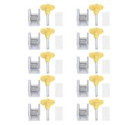 Fdit Window Lock Stopper Sliding Window Lock, 10 Set Safety Lock Door Frame Lock, with Keys for Sliding Window Home