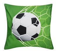 Fditt 2 Piezas Fundas de Almohada Funda de Almohada Cuadrada de Estilo rústico Americano Funda de cojín Decorativa Rugby fútbol Baloncesto Tema Almohadas 45x45 cm(Fútbol)