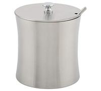 Fditt Tazón de Azúcar de Acero Inoxidable Especias Sal Pimienta Condimento Tarro Pote con Tapa Cuchara Cocina en casa