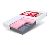 FDM Colchón de 140 x 190 cm, dureza H3 H4, altura de 14 cm, colchón de espuma fría HR, espuma viscoelástica con 7 zonas de confort con tejido hipoalergénico lavable, funda Oeko-Tex Select