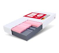 FDM Colchón de 90 x 190 cm, dureza H3 H4, altura de 18 cm, colchón de espuma fría HR, espuma viscoelástica con 7 zonas de confort con tejido hipoalergénico lavable, funda Oeko-Tex Select MAX