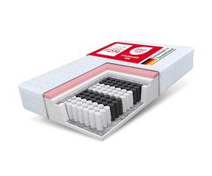 FDM Colchón Euphorie 160x200 con muelles ensacados, 7 Zonas Diferentes Altura 24 cm Rigidez H2 H3 Viscoespuma Apta para alérgicos Funda extraíble y Lavable Blanca