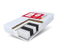 FDM Colchón Home MAX 80x200 con muelles ensacados y una Capa de Fibra de Coco 7 Zonas Diferentes Oeko-Tex Altura 24 cm Rigidez H3 Apto para alérgicos Funda extraíble y Lavable