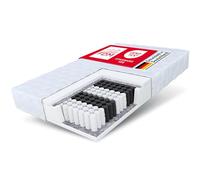 FDM Colchón Medic 160 x 200 cm, núcleo de muelles ensacados, Altura 16 cm, firmeza H3, colchón de Espuma, 7 Zonas de Descanso, Öko-Tex, Apto para alérgicos, Funda Lavable, extraíble