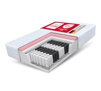 FDM Materasso Euphorie 100x200 a molle insacchettate 7 Zone differenziate Altezza 24 cm Rigidità H2 H3 Schiuma viscoleastica adatto a chi soffre di allergie Rivestimento sfoderabile e lavabile Bianco