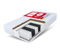 FDM Natural MAX Colchón de muelles ensacados, Polyester, Blanco, 140 x 200 x 24 cm