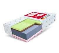 FDM Savona - Colchón Premium de Aloe Vera, 90 x 200 cm, 7 Zonas de Confort, dureza H3 y H4, 22 cm de Alto, colchón de Espuma de Doble Cara (visco, látex, Espuma de Poliuretano, Coco, Espuma HR) con