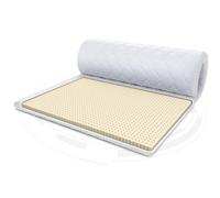 FDM Sobrecolchón de látex MAX de 140 x 200 cm, dureza H3, Altura Aprox. 4 cm, Apto para alérgicos, Certificado Öko-Tex, Color Blanco