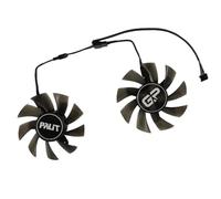 FDMOZRE 2 Unidades/Juego de enfriadores gráficos alternativos GPU VGA 80 (75 mm) para PNY para GeForce GTX 1650, Ventilador Doble, 4 GB GDDR6 vídeo