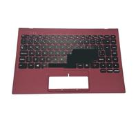 FDMOZRE Reposamanos Superior C Brasil Teclado para Positivo para Motion C4120F-AX Q464C-O C4128E-S 91-75B SCDY-3092001 para Portugués PT-BR(Red C Brazil)