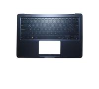 FDMOZRE Reposamanos y Teclado para portátil ASUS Zenbook 3 UX3490UA, Carcasa Superior Azul con retroiluminación, Brasil, América Latina(90NB0EI1-R30480 LA)