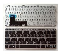 FDMOZRE Teclado Estadounidense para portátil HP Elitebook 820 G1 G2 720 725 735502-031 730541-001 776451-031(Silver Frame US)