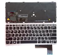 FDMOZRE Teclado Estadounidense para portátil HP Elitebook 820 G1 G2 720 725 735502-031 730541-001 776451-031(Silver US Backlit)