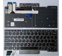 FDMOZRE Teclado para portátil Lenovo ThinkPad S2 Yoga Gen 6, 5.ª generación, TP00114A, 2., 3. y 4, X13 L13(Silver with Point US)