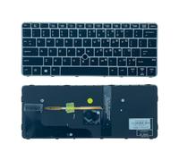 FDMOZRE Teclado retroiluminado en español de EE. UU., Latino y árabe para HP EliteBook 820 G3 G4 828 725(US Backlit Point)