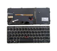 FDMOZRE Teclado retroiluminado en español de EE. UU., Latino y árabe para HP EliteBook 820 G3 G4 828 725(US Backlit Hole)