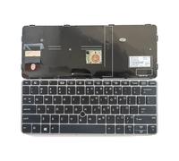 FDMOZRE Teclado retroiluminado en español de EE. UU., Latino y árabe para HP EliteBook 820 G3 G4 828 725(US NoBacklit Point)