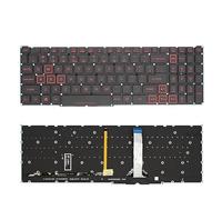FDMOZRE Teclado retroiluminado US/RU/SP para Acer para Nitro 5 AN515-56 AN515-57 AN515-45 AN515-57-974Y 4 para Helios 300 PH315-54 LG05P-N12B3L(US Red Word Light)