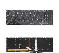 FDMOZRE Teclado retroiluminado US/RU/SP para Acer para Nitro 5 AN515-56 AN515-57 AN515-45 AN515-57-974Y 4 para Helios 300 PH315-54 LG05P-N12B3L(US Blue RGB Backligh)