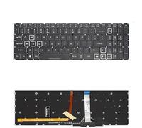 FDMOZRE Teclado retroiluminado US/RU/SP para Acer para Nitro 5 AN515-56 AN515-57 AN515-45 AN515-57-974Y 4 para Helios 300 PH315-54 LG05P-N12B3L(US White RGB Light)
