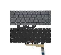 FDMOZRE Teclado Ruso Estadounidense para portátil MSI Modern14 GE66, Raider GS66 GP66 P66, Stealth 10SD 10SF MS-14D3/14D1/14DK con retroiluminación RGB(US Grey Backlit)