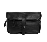 FDOIUTU Sac besace unisexe, cuir synthétique noir, bandoulière réglable, boucle, sac principal multi-compartiments, grande capacité, sac bandoulière femme (Negro)