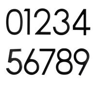 FDOSIJFOS Número de casa, Números de Puerta apartamento 5,6 Pulgadas, aleación Zinc, for buzón Calle, letreros dirección casa, Placa Flotante Moderna Negra for(5)
