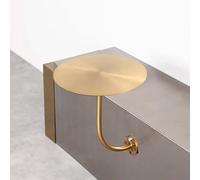 FDOSIJFOS Pequeña Mesa de Comedor, Mesa Redonda de Pared 13,8" Acero Inoxidable for Bar, bistró, cóctel, café, Pub, Mesa Comedor Moderna con Patas Metal(Gold)