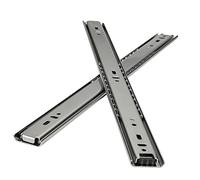 FDQAMLKX Correderas para cajones, 5 Pares, extensión Completa, Cierre Suave, correderas de Bolas, 45 kg, Color Negro y Plateado, de 6 a 20 Pulgadas (Plata, 300 mm/12 Pulgadas)