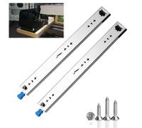 FDQAMLKX Correderas para cajones con Cerradura de Alta Resistencia de 120 kg, extensión Completa, rieles con cojinetes de Bolas de 650 mm (26") para vehículos recreativos, Montaje Lateral, Tornillos