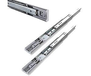 FDQAMLKX Correderas para cajones con rodamientos de Bolas de Metal de Alta Resistencia, extensión Completa, Cierre Suave para gabinetes y cajones, Apertura fácil con Solo presionar, Kit de reparación