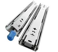 FDQAMLKX Correderas para cajones de 3 Pliegues con Cerradura, Resistentes, con rodamientos de Bolas sólidos, Longitud de 400 mm, Deslizamiento Suave, fácil instalación, Ideales para cajones de Cocina