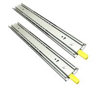 FDQAMLKX Correderas para cajones de 3 Pliegues Resistentes con Cerradura, Capacidad de Carga de 68 kg, Deslizamiento Suave para gabinetes de Cocina y Muebles, Longitud de 500 mm.