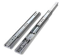 FDQAMLKX Correderas para cajones de Cierre Suave, 3 Pliegues, extensión Completa, 500 mm, rodamientos de Bolas, Montaje Lateral, herrajes para gabinetes residenciales para un Funcionamiento Suave y s