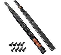 FDQAMLKX Correderas para cajones de extensión Completa de 18 Pulgadas (450 mm), Resistentes, con Capacidad de 35 kg, con rodamientos de Bolas de Montaje Lateral, 1 par de rieles deslizantes metálicos