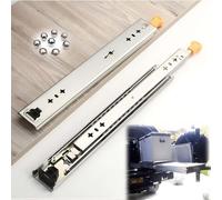 FDQAMLKX Correderas para cajones industriales de extensión Completa con rodamientos de Bolas de Alta Resistencia y Cerradura, para Cajas de Herramientas de Montaje Lateral, 950 mm, 1 par, confiables.