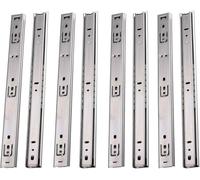 FDQAMLKX Correderas para cajones Resistentes con rodamientos de Bolas de extensión Completa, solución de Almacenamiento Suave, 27 mm x 450 mm, 4 Pares (8 Piezas) para el hogar y la Cocina.