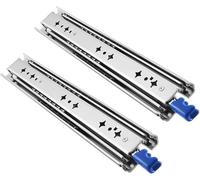 FDQAMLKX Correderas para cajones Resistentes de 600 mm con Cerradura, extensión Completa, Montaje Lateral, rieles con cojinetes de Bolas, soporta 120 kg, Deslizamiento Suave y fácil