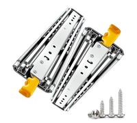 FDQAMLKX Correderas para cajones Resistentes de 900 mm con Cerradura, Capacidad de 220 kg, extensión Completa, rodamientos de Bolas de Metal, Montaje Lateral, guías Lisas, 1 par