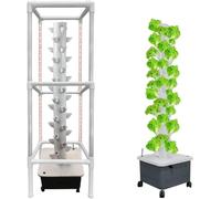 FDQAMLKX Kit de Cultivo hidropónico de 45 Agujeros con luz de Cultivo LED, Sistema de Cultivo hidropónico, Torre de Cultivo hidropónico Vertical, para el Sistema de jardinería Interior de su hogar
