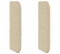 FDSAQOPT Cabecero Cuadrado Crema 40,5 x 40,5 x 4 cm Tela | Marco de Madera Solida, Montaje Facil, Adaptable a Colchon, Limpieza con Pano Seco