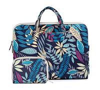 fdsmall 11,6 Zoll Laptop-Hülle,Canvas Computer Bag Case Protective Notebook Case Briefcase Cover Carrying Case Compatible with MacBook Air, MacBook Pro, Tablet PC, Ultrabook, Netbook (Blaue Blätter)