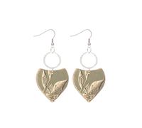 fdsmall Joyas de pendientes colgantes ligeros hechas a mano con patrones de hojas retro en anillos de hongos femeninos bohemios (02)
